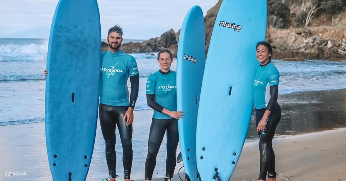 2hour Surfing Lesson at Aotearoa Surf School from Auckland Klook